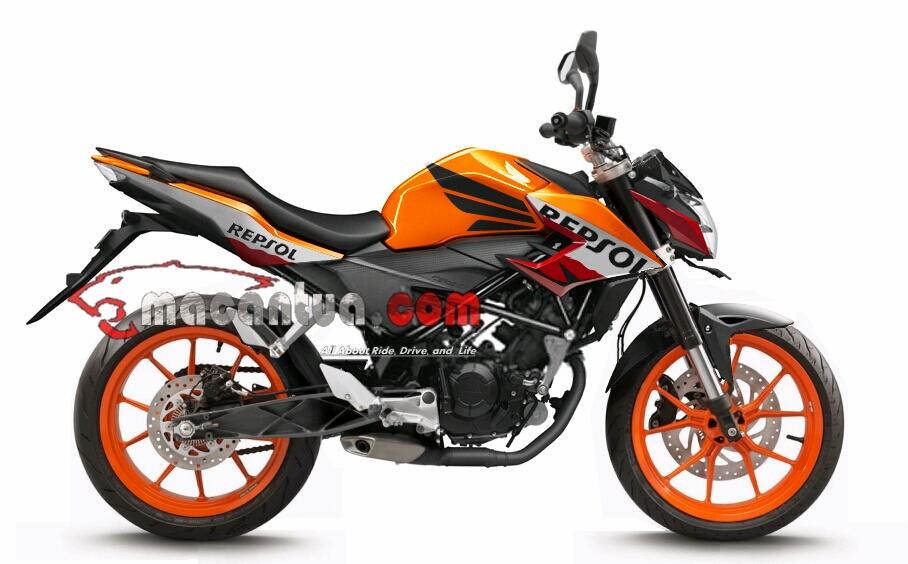 Konsep Modifikasi All New Honda CB150RLivery Repsol Kaki Kaki KTM 